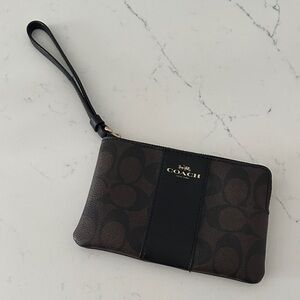 Coach Black and Brown Wristlet